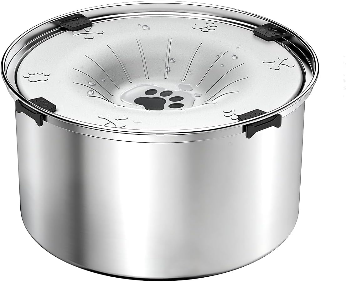 Cuenco agua perros grandes acero inox antideslizante