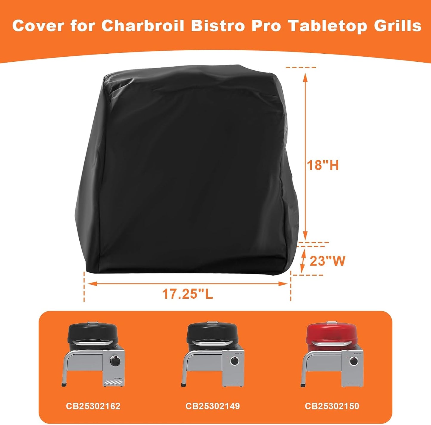 Cubierta parrilla mesa Charbroil Bistro Pro impermeable
