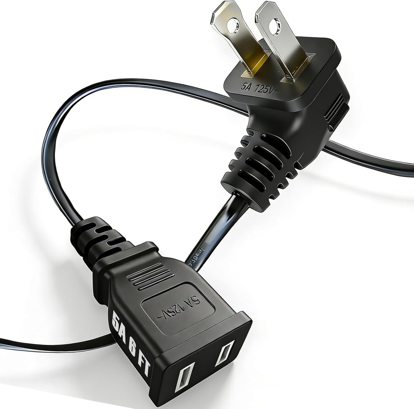 Cable extensión 6 pies 2 clavijas para lámparas y electrodomésticos