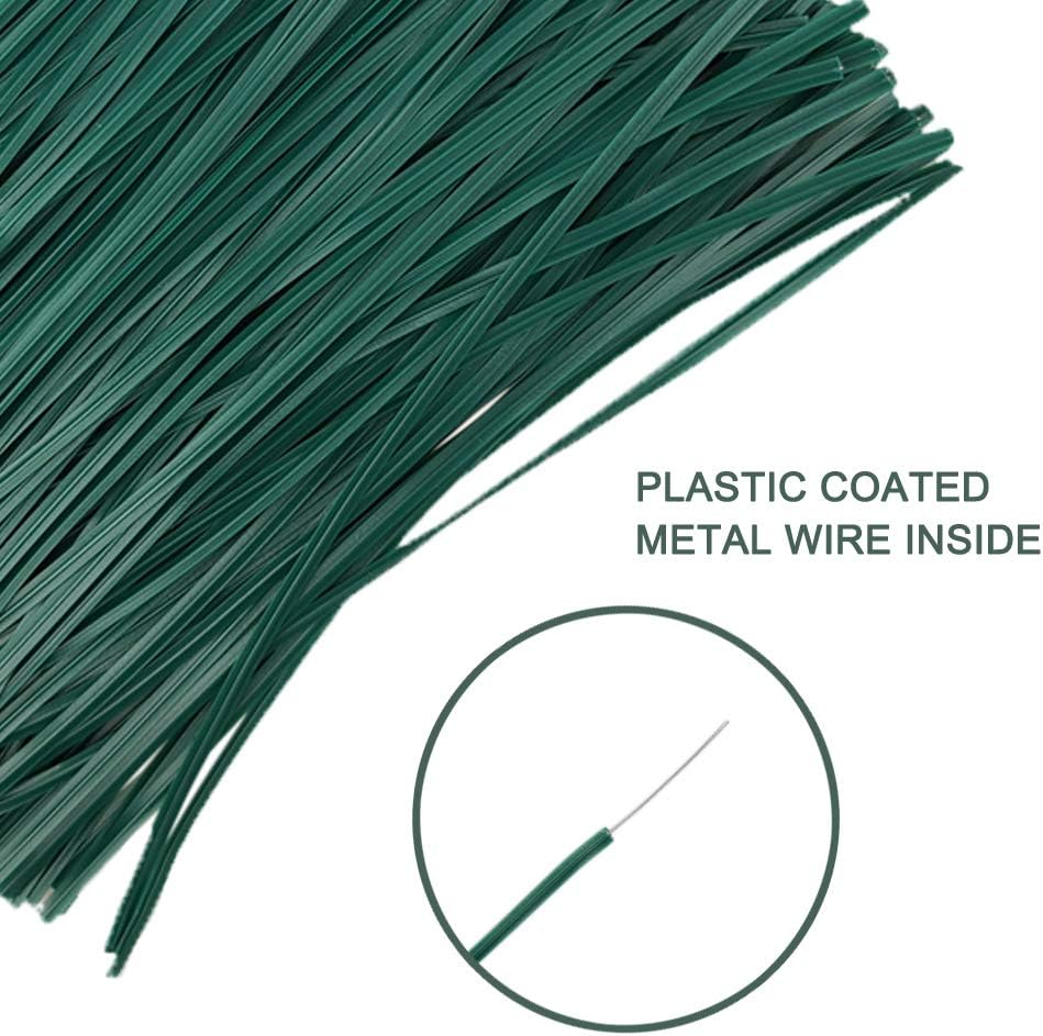 6 Cable bridas plástico jardín 5.9pulg 100 piezas verde