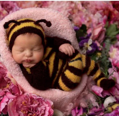 Conjunto rompedores bebé con gorro oso traje foto