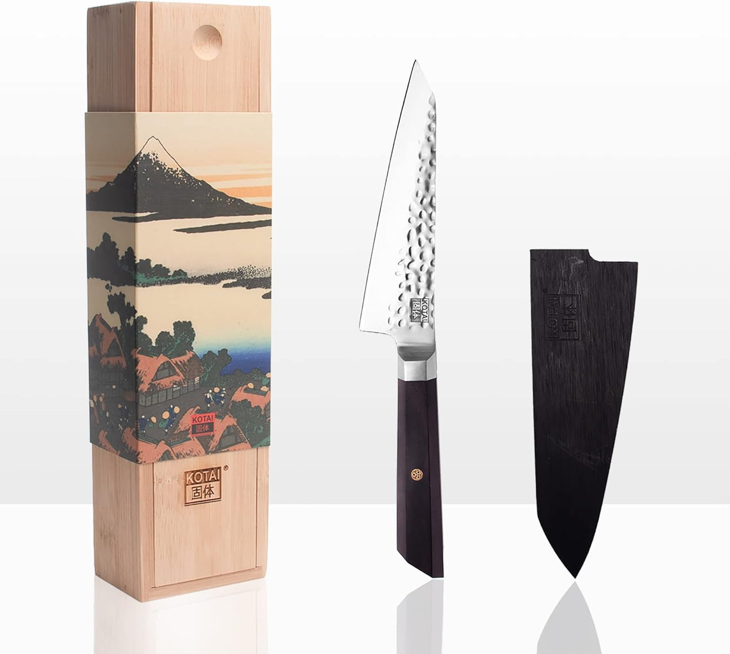 Cuchillo cocina acero inox 440C hoja 5.5pulg mango ébano