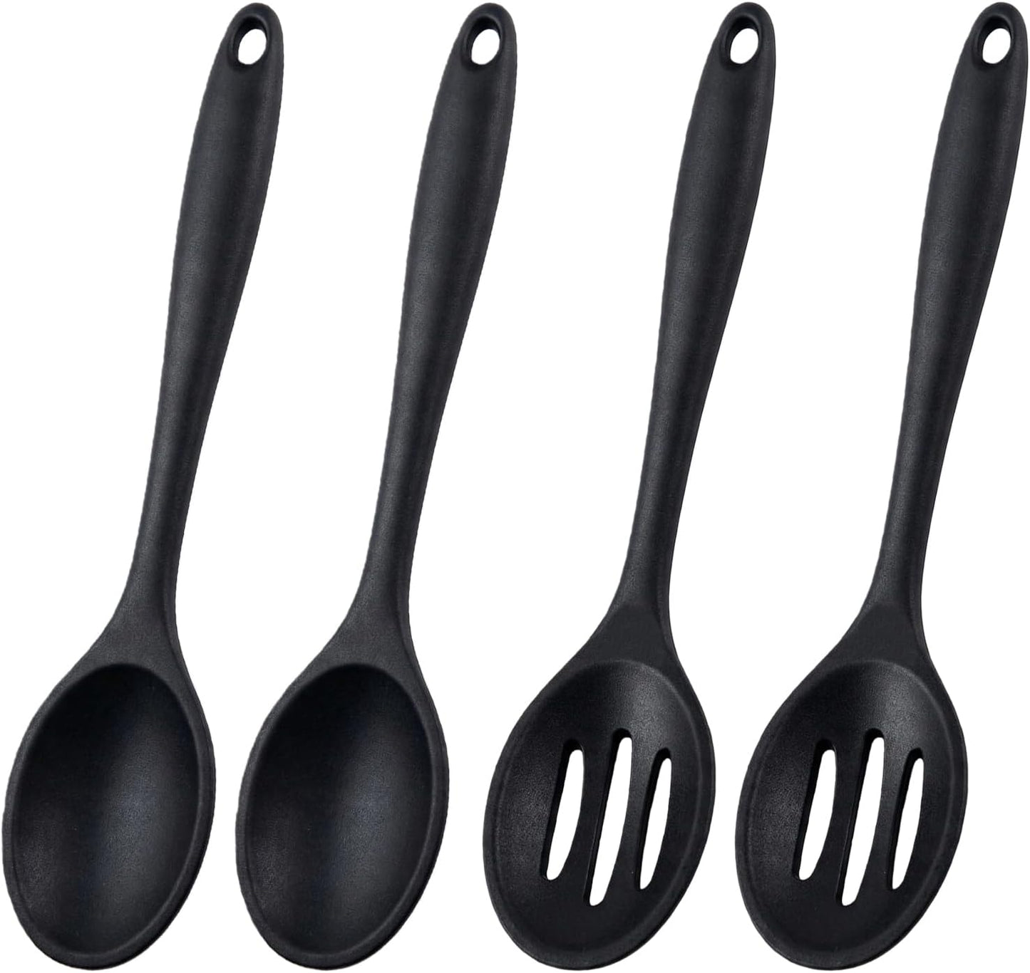 Paquete de 4 cucharas de silicona para cocinar y hornear
