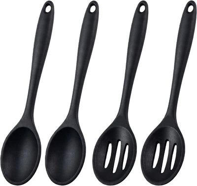 Paquete de 4 cucharas de silicona para cocinar y hornear