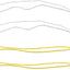 4 Correas Extensión Algodón Elástico Ajustable Blanco Amarillo
