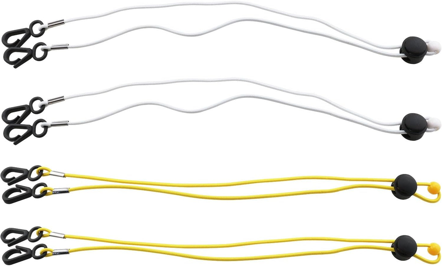 4 Correas Extensión Algodón Elástico Ajustable Blanco Amarillo