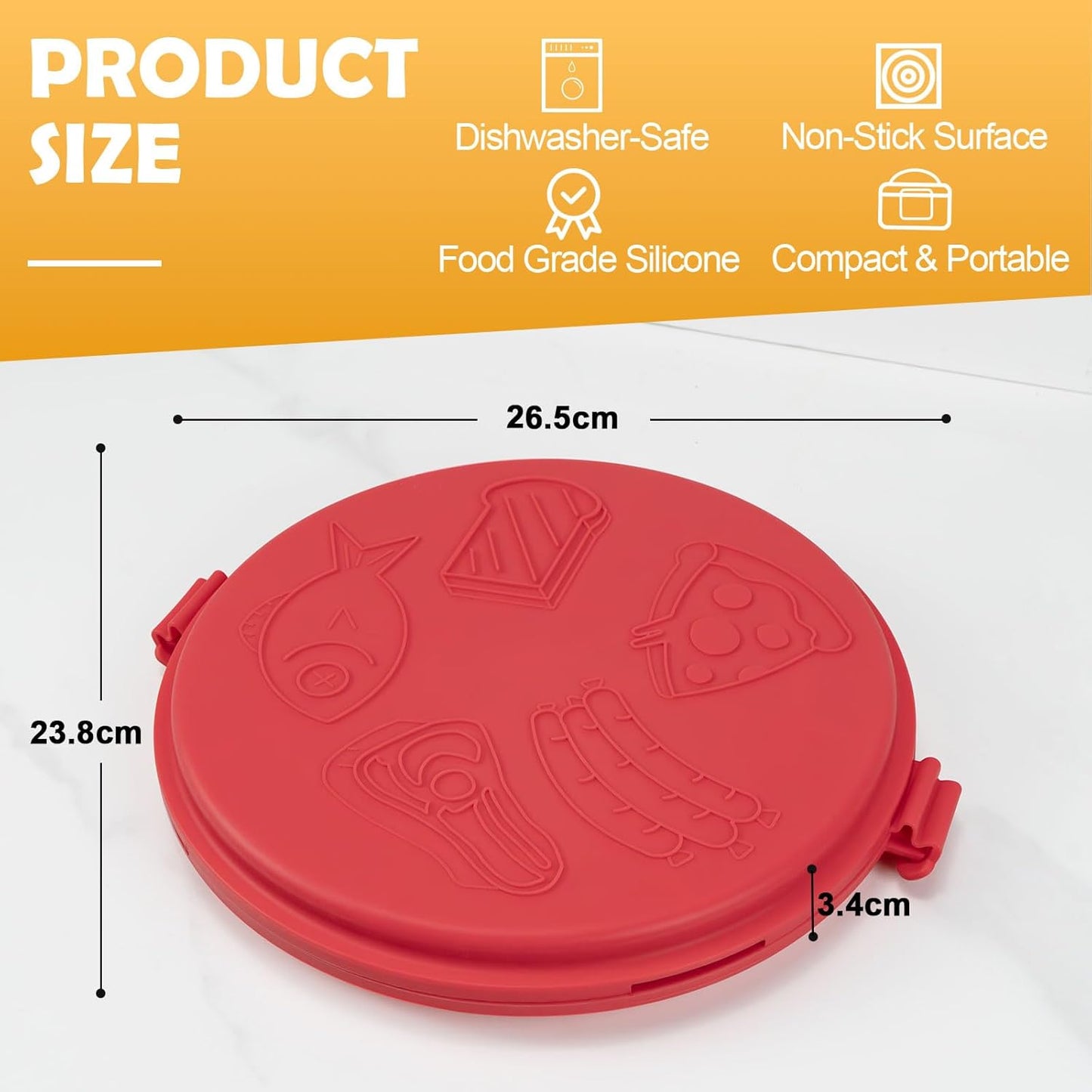 Horno microondas para sándwiches con correa silicona ajustable