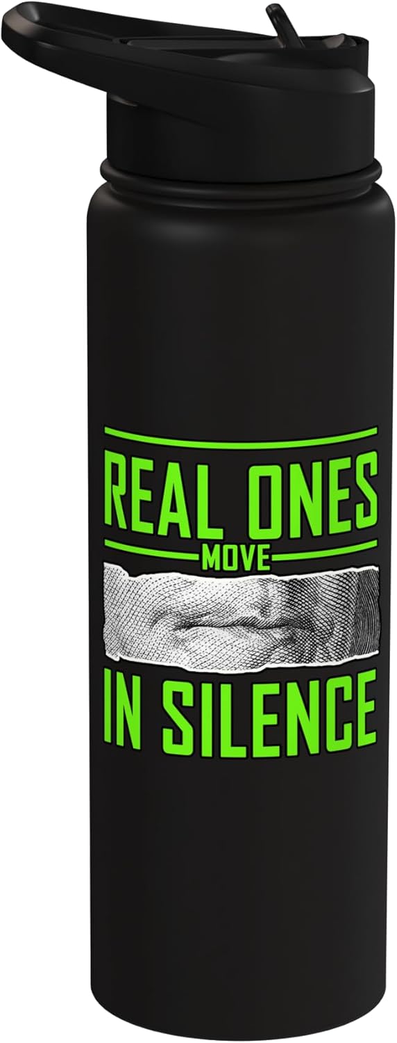 Botella de agua acero inoxidable aislada sin BPA con diseño verde