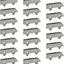20 Pzas Polea Acero Inox Mini Escaparate Puerta Corrediza 0.18pulg