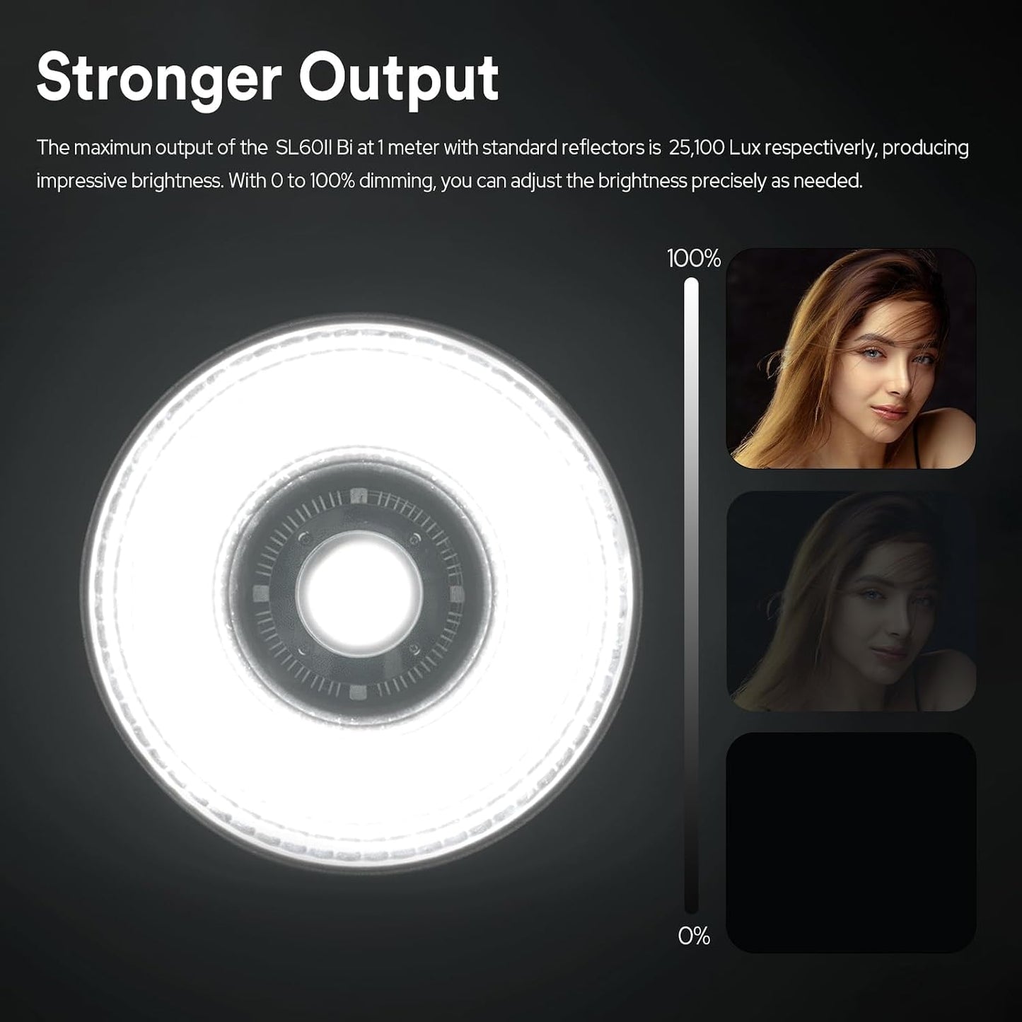 Luz LED bicolor 75W 2800K-6500K CRI96 con control APP