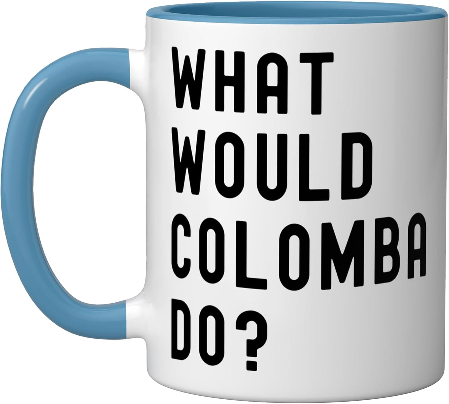 Taza cerámica What Would Colomba Do? Azul/Blanco