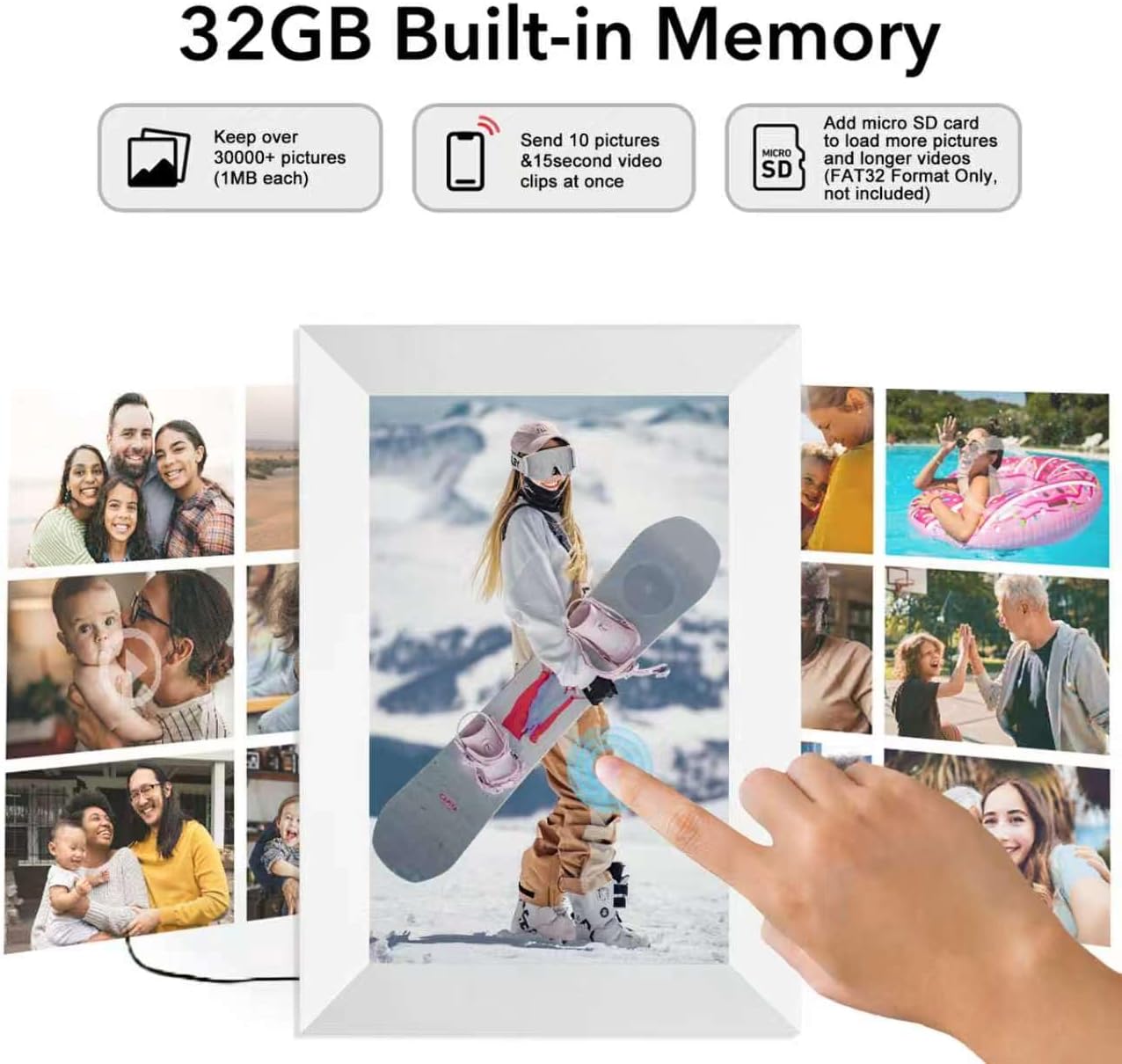 Marco fotos digital Frameo 10.1pulg WiFi 32GB