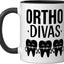 Taza Cerámica Ortodoncia Negro/Blanco