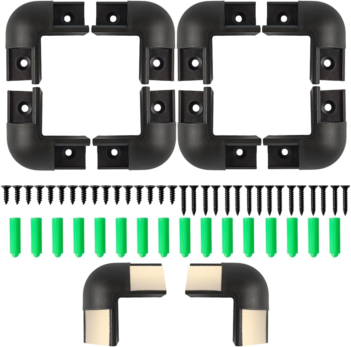 8 Pzas Tira LED forma V conector negro kit montaje