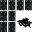 8 Bisagras Plegables 3pulg Acero Inox para Puertas Ventanas Negro