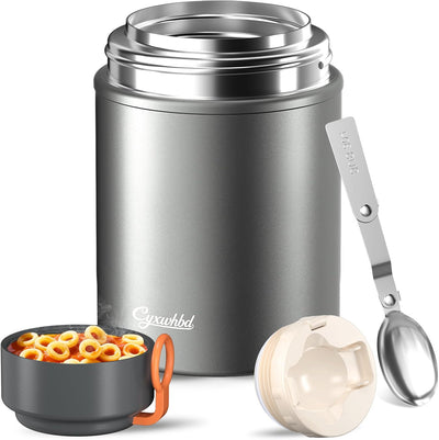 Termo para alimentos calientes 10 horas gris a prueba de fugas
