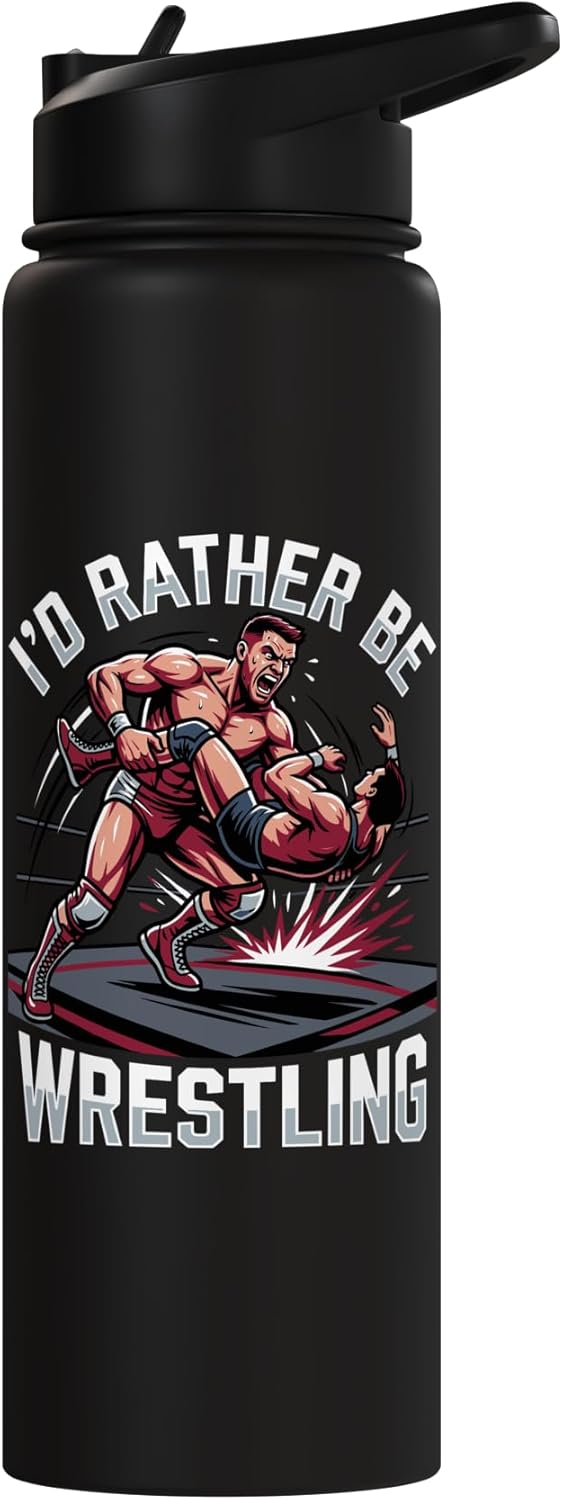 Botella de agua aislada de acero inoxidable fan pro wrestler