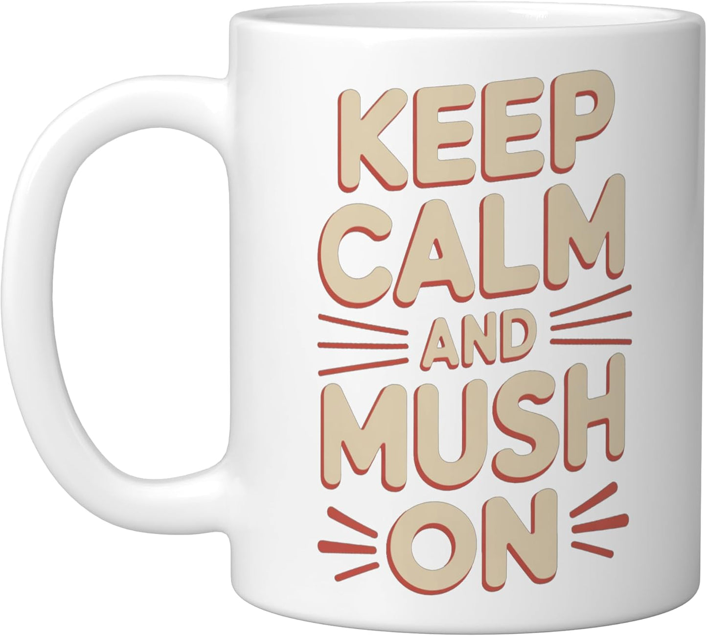 Taza Cerámica Husky Retro Blanca