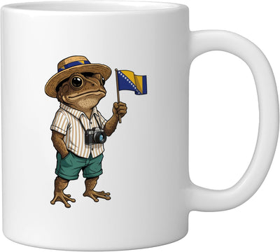 Taza Cerámica Bandera Bosnia Blanca