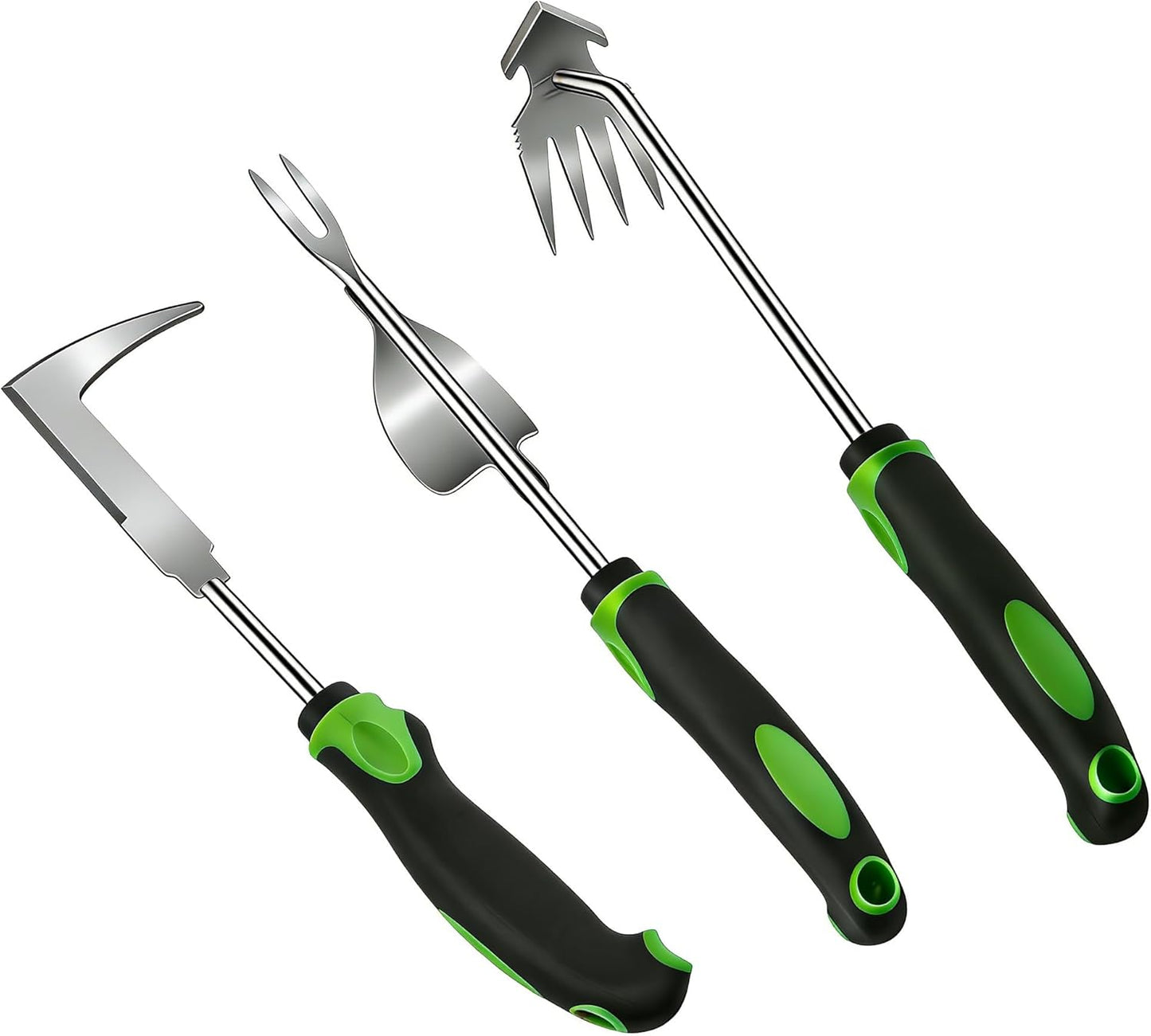 Set 3 Pzas Herramientas Deshierbe Acero Inox Asa Goma