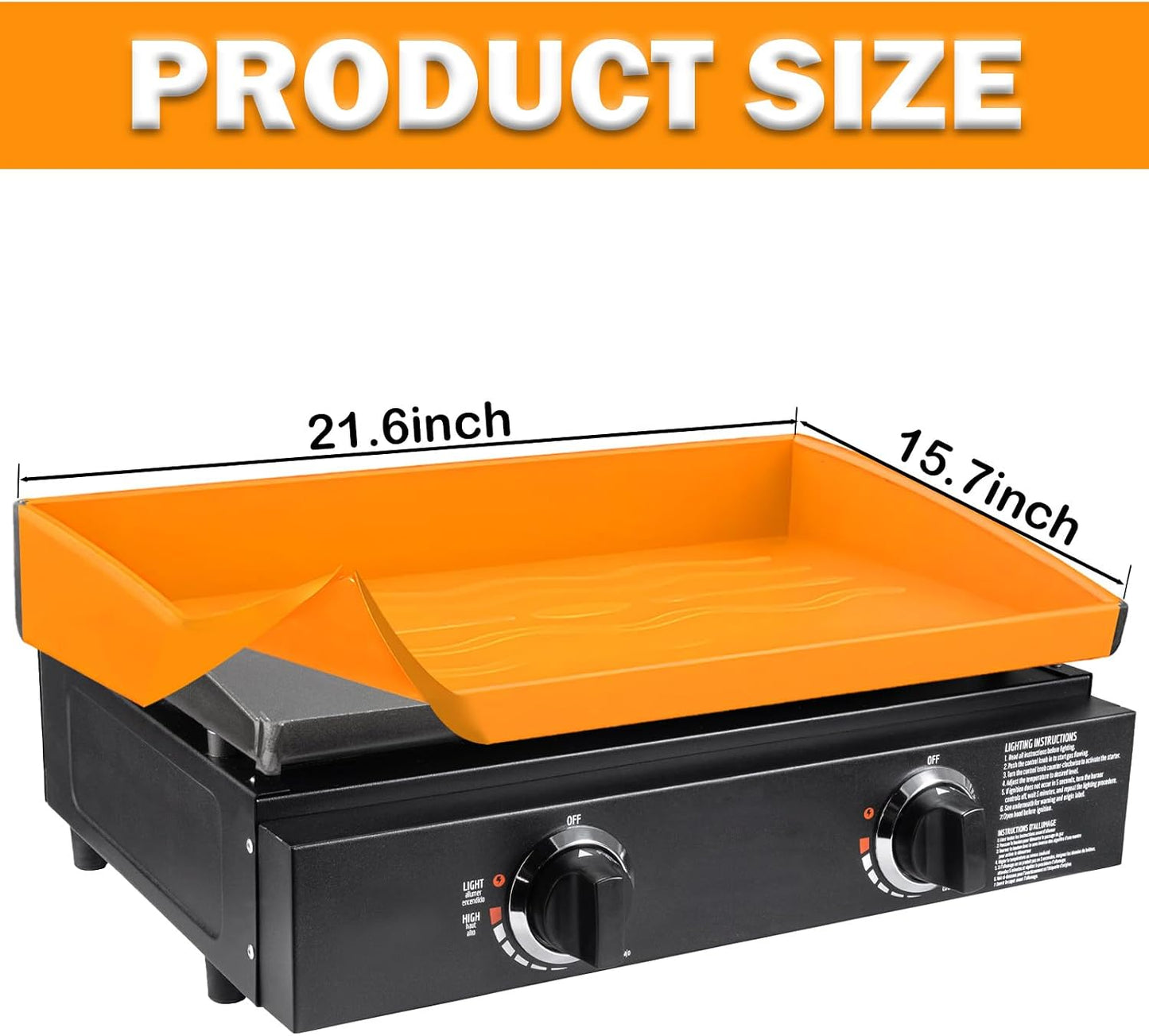 Funda silicona 22pulg para parrilla Blackstone uso al aire libre