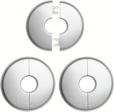 3 Pzas Brida Dividida ABS Autoadhesiva 0.86pulg Plata
