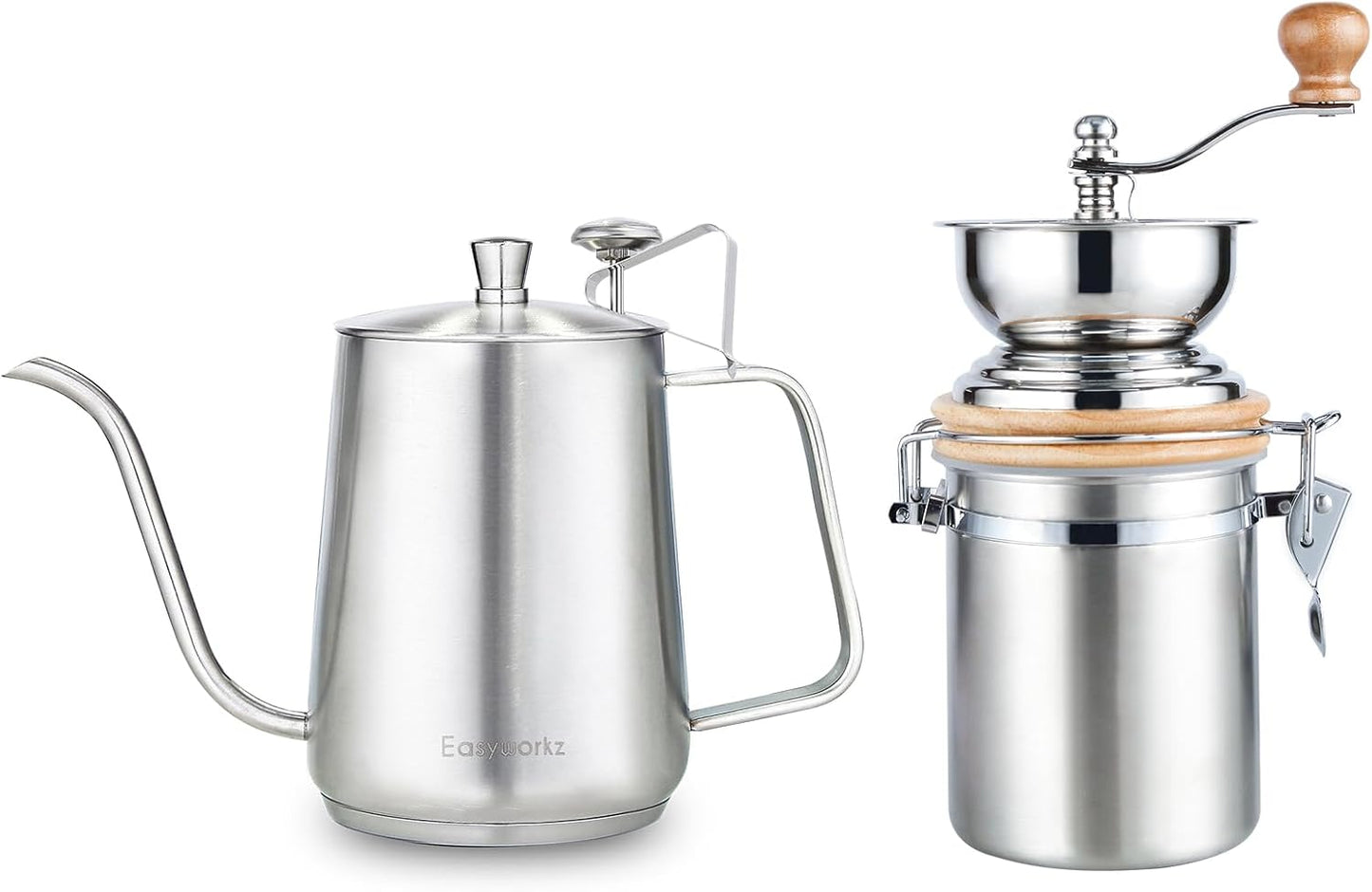 Tetera Pour Over 30oz y Molino Cafetera
