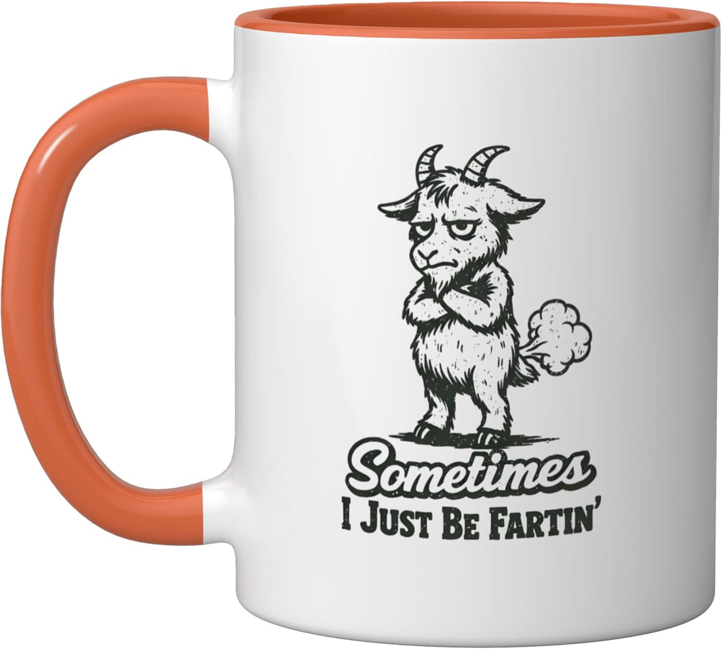 Taza de cerámica de cabra que hace ruido divertida para hombres