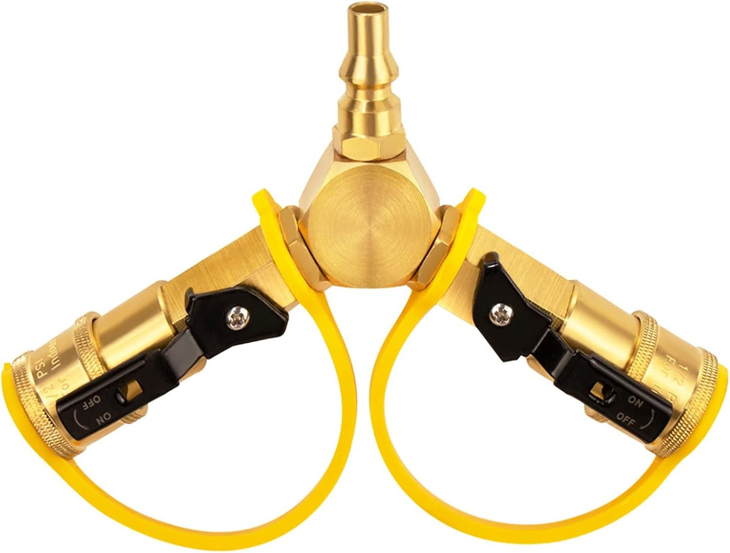 Adaptador Y propano RV 1/4pulg válvula remolque parrilla