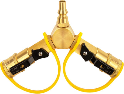Adaptador Y propano RV 1/4pulg válvula remolque parrilla