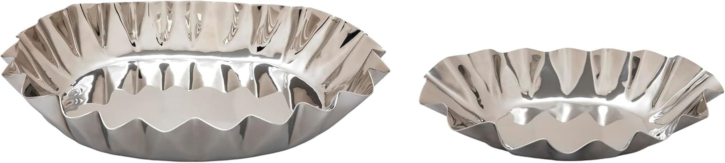 Set Bandejas Metal Con Volantes