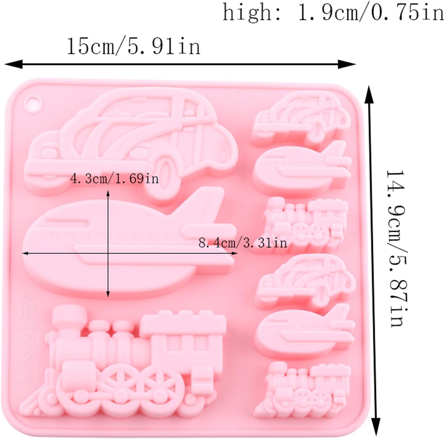 Moldes de silicona para cupcakes de chocolate con 9 cavidades