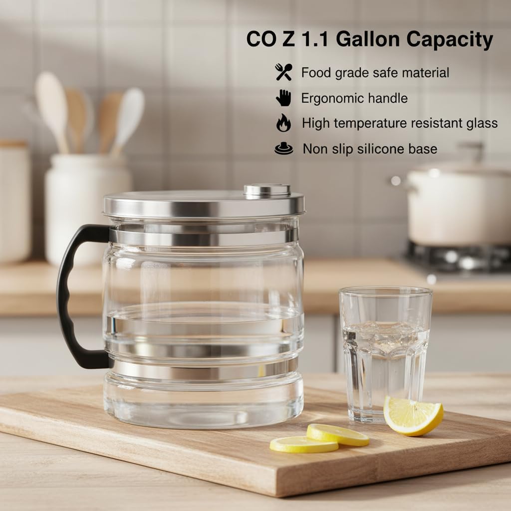 Destilador 1.1gal con recipiente vidrio para escritorio