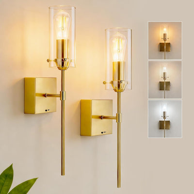 Aplique pared inalámbrico vidrio recargable con control remoto