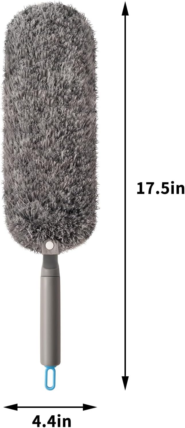 Plumero microfibra cabezal lavable reutilizable color gris