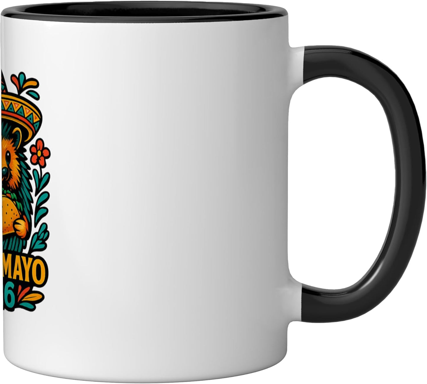 Taza cerámica para fiesta mexicana Cinco de Mayo con erizo