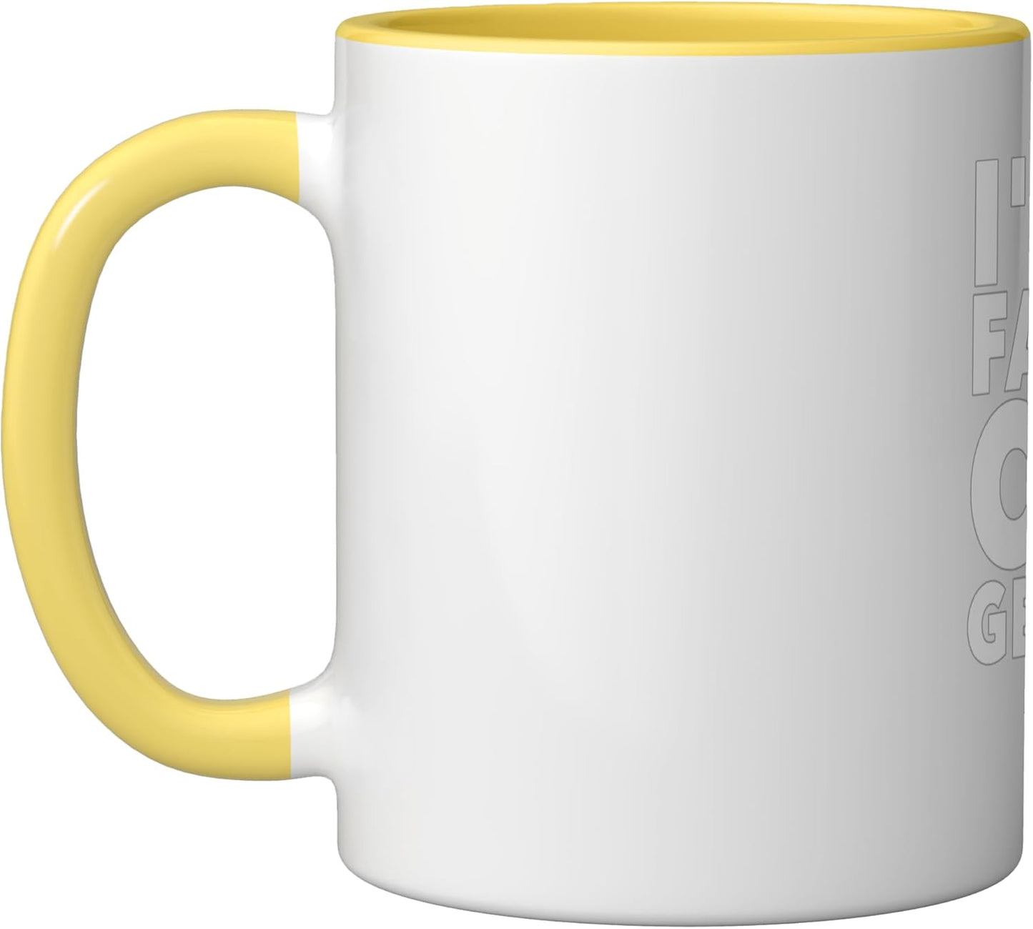Taza cerámica para mujer adolescente amarillo/blanco I'm The Favorite Child