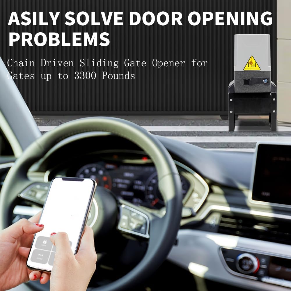 Abridor puerta corredera motor control remoto sensor seguridad
