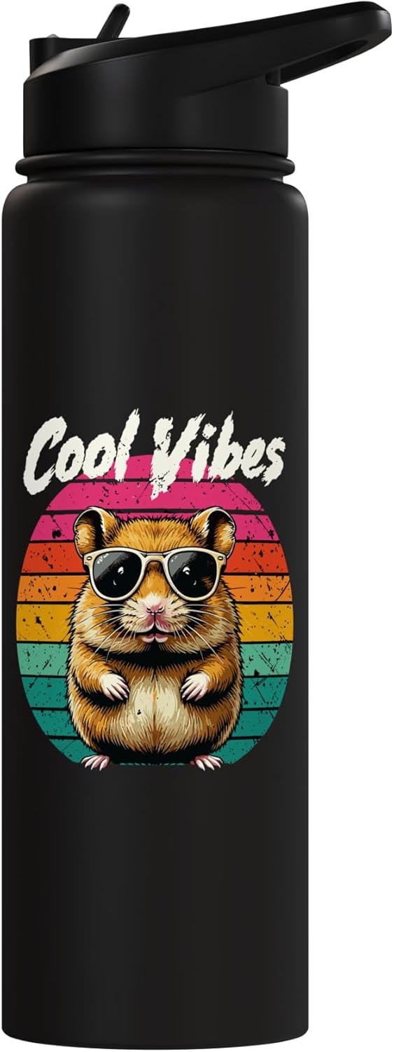 Botella térmica acero inox para hámster estilo retro