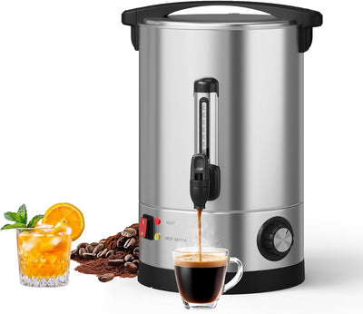 Urna café 70 tazas acero inox 304 doble pared dispensador bebidas
