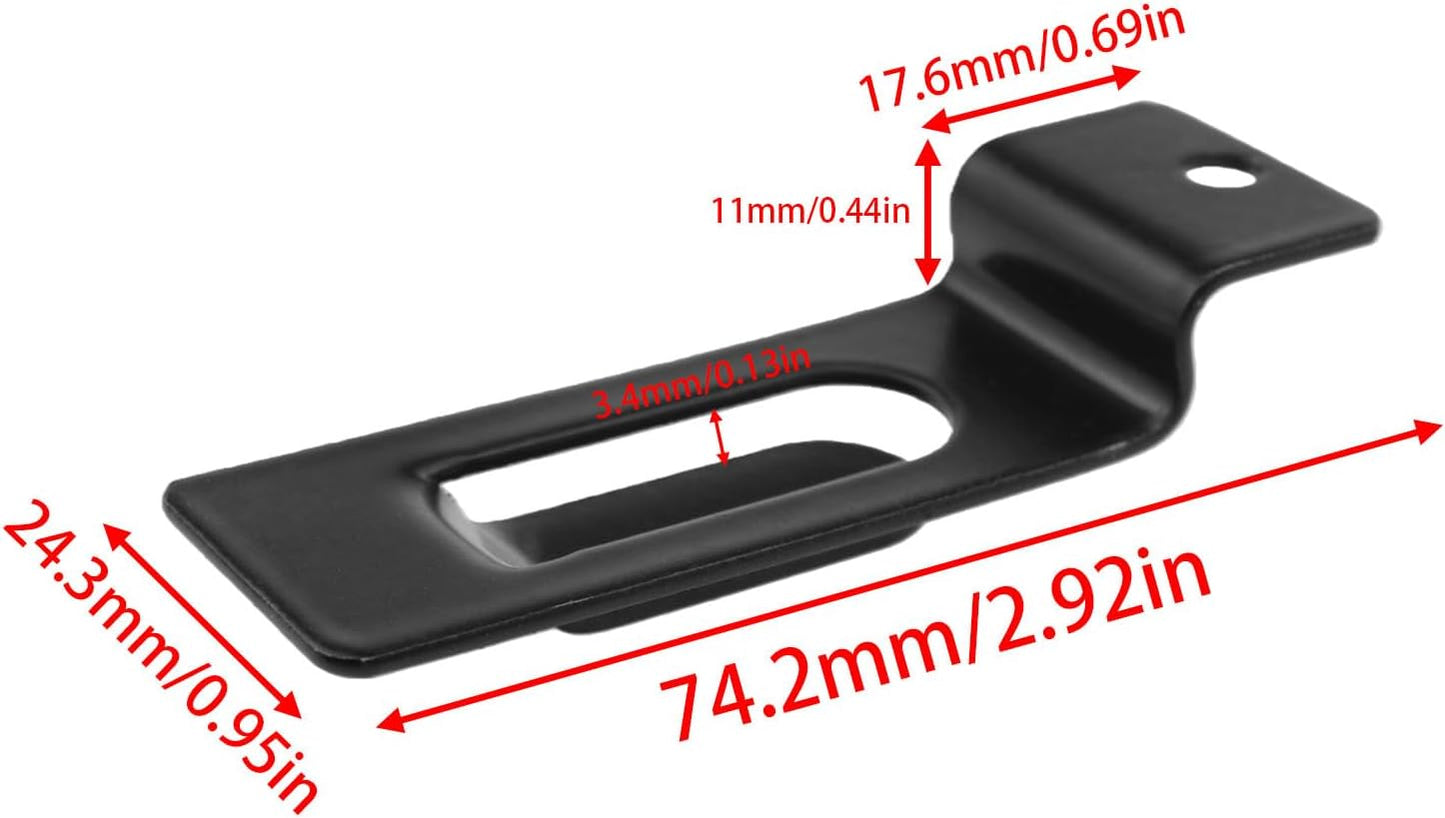 10 Ganchos Metal Negro para Placa Pared Accesorios Listón