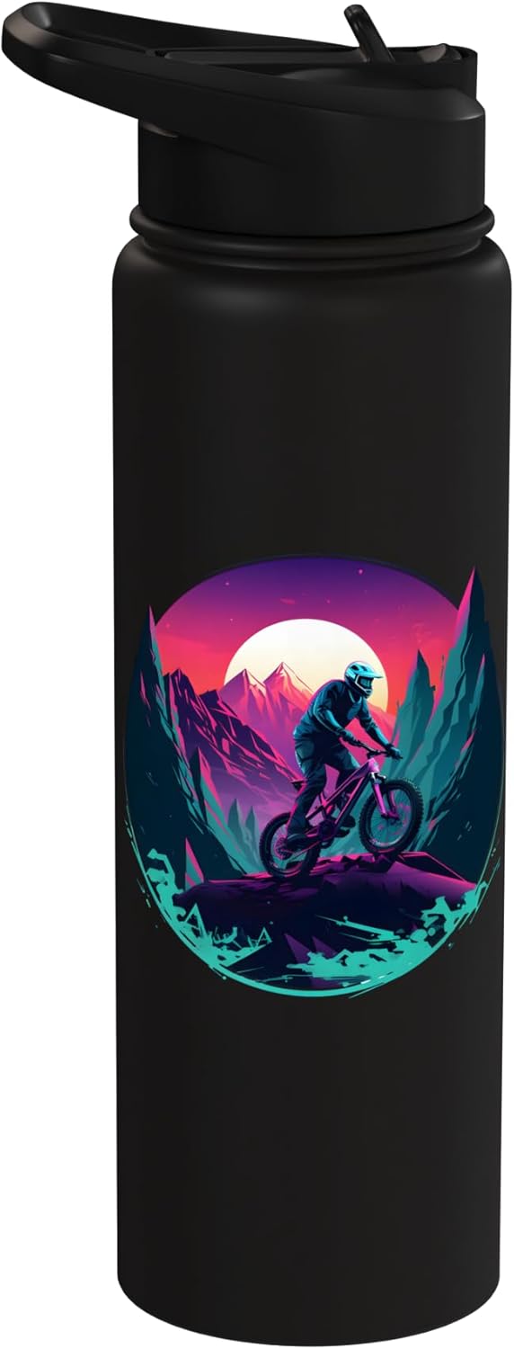 Botella de agua aislada vaporwave acero inoxidable