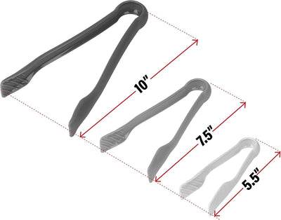 Juego de 3 pinzas plásticas multicolores grises sin BPA para barbacoa