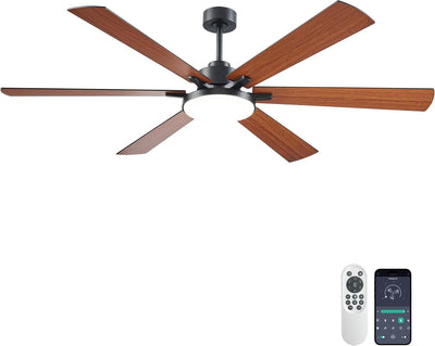 Ventilador techo 72pulg luces control remoto madera sala