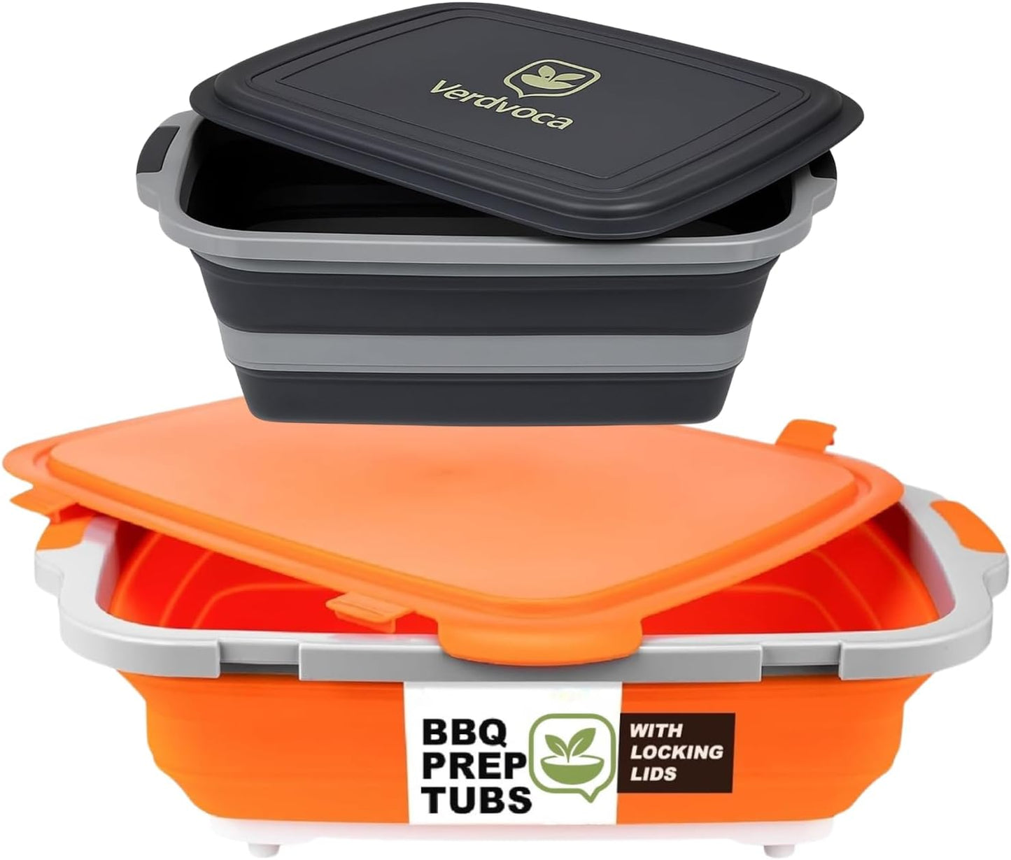 Set utensilios parrilla con cubeta plegable 30L y 16L