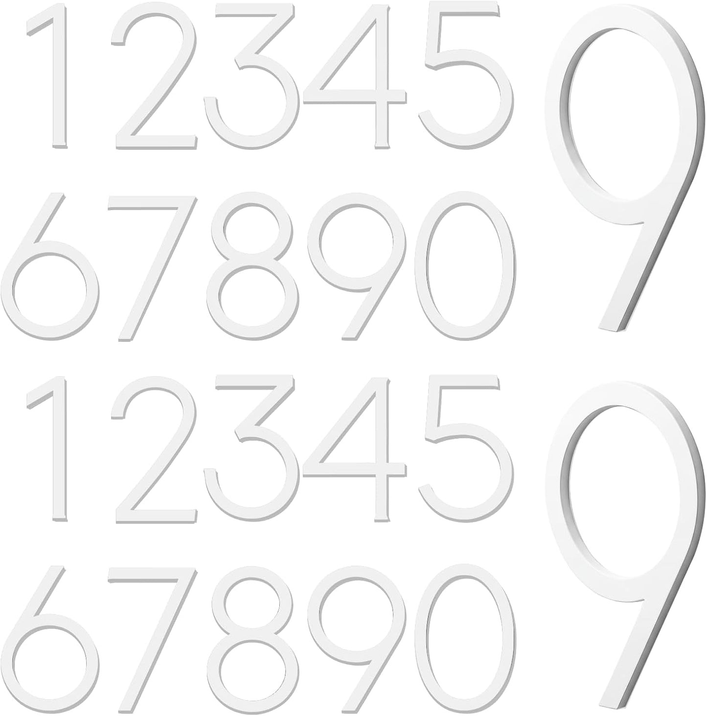 Buzón acrílico blanco 4pulg numero 2 exterior