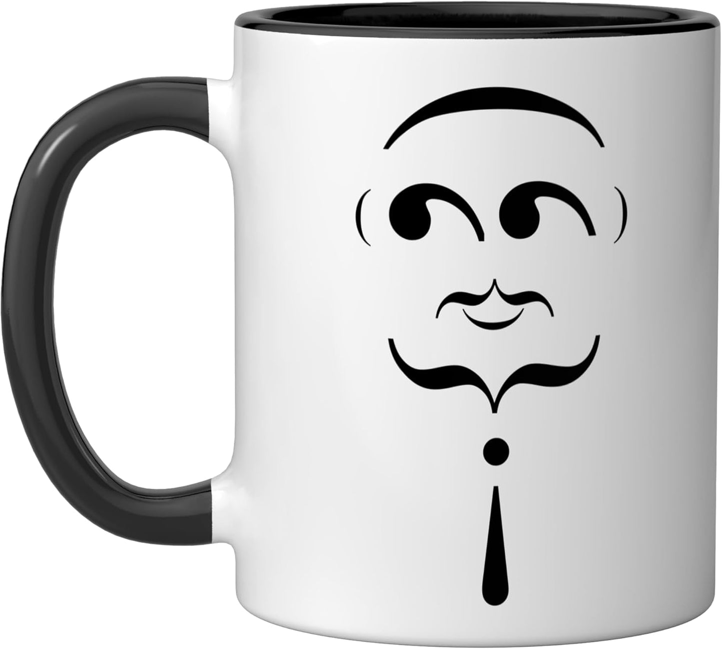 Taza de cerámica tipo letra nombre negro/blanco