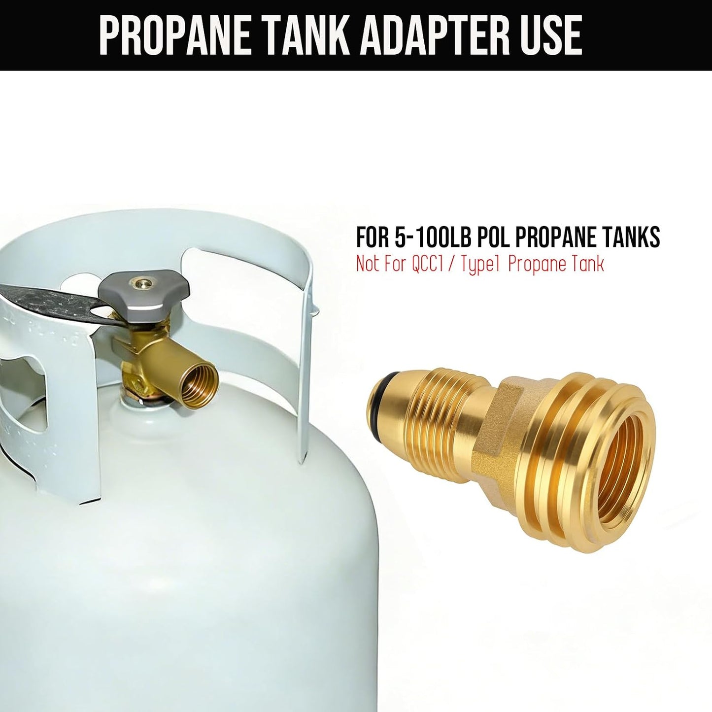 Adaptador tanque propano POL a QCC1 tipo 1