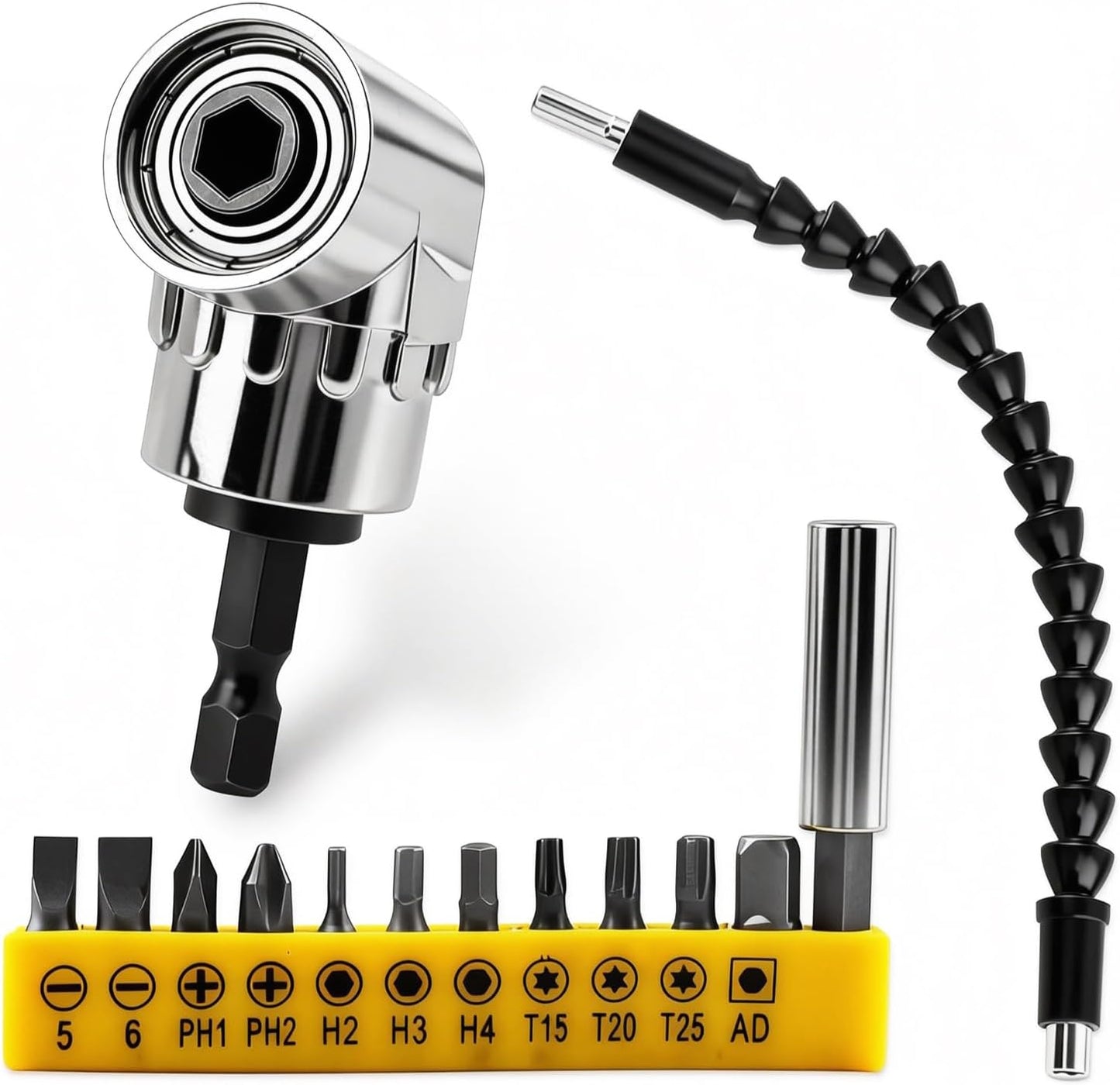 Set 14 Brocas Flexibles 1/4pulg 12 Puntas Cortas
