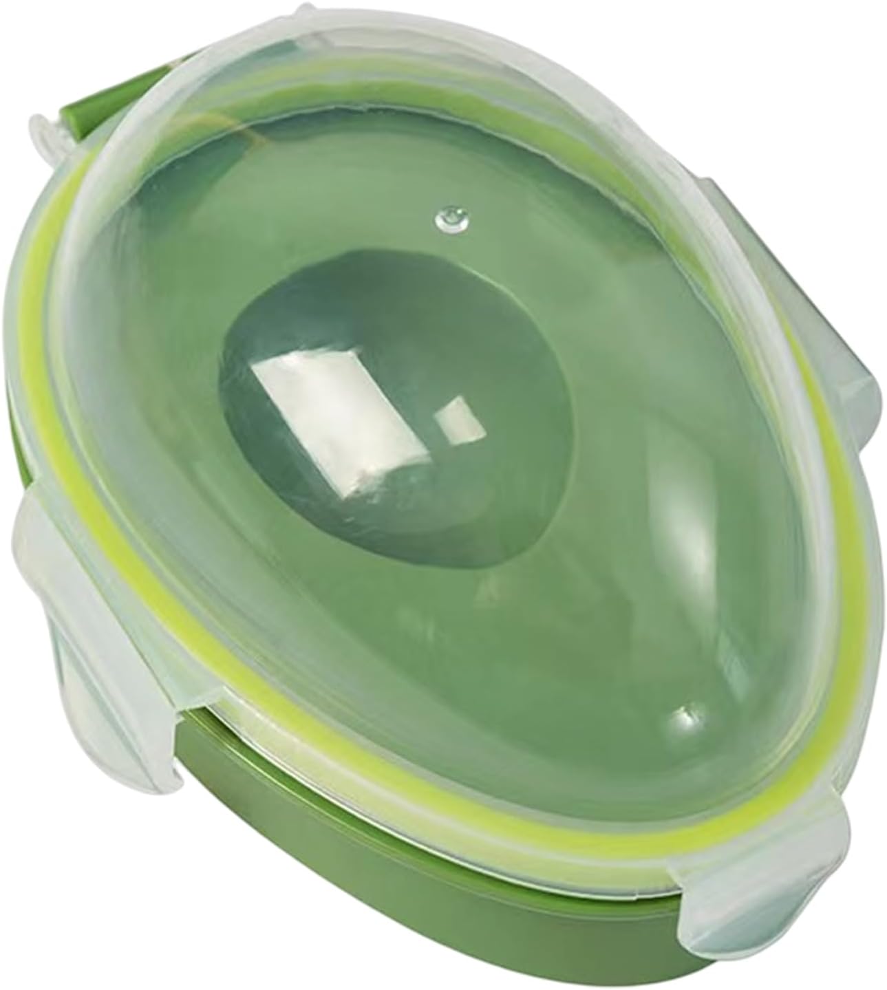 Soporte aguacate con tapa transparente caja reutilizable